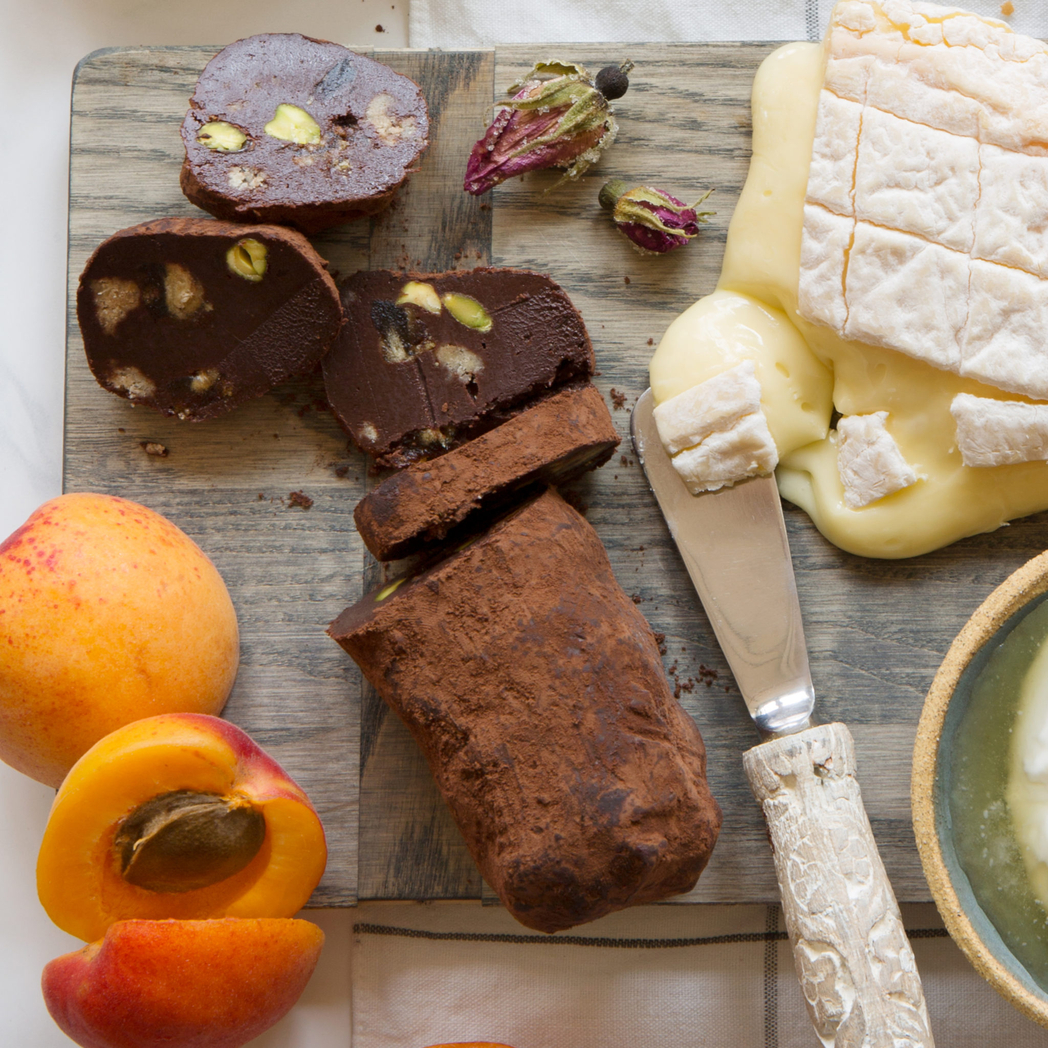 Mortadella di Cioccolato sliceable chocolate Tavernier Chocolates