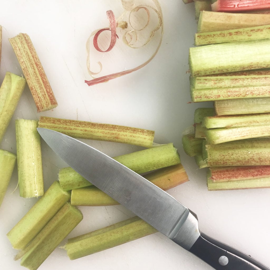 chopped rhubarb