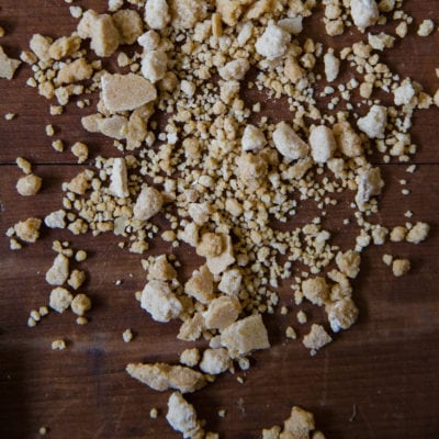 close up of maple crumble