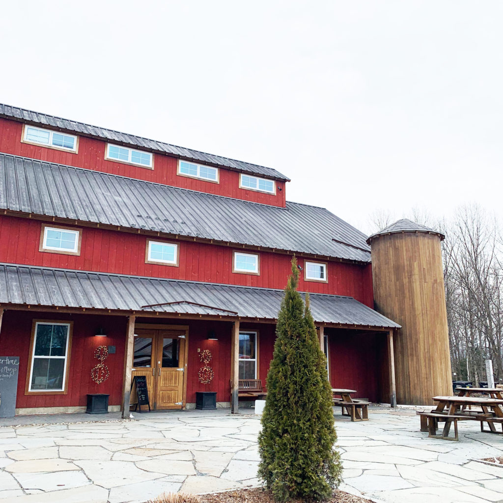 outside of silo distillery in vermont