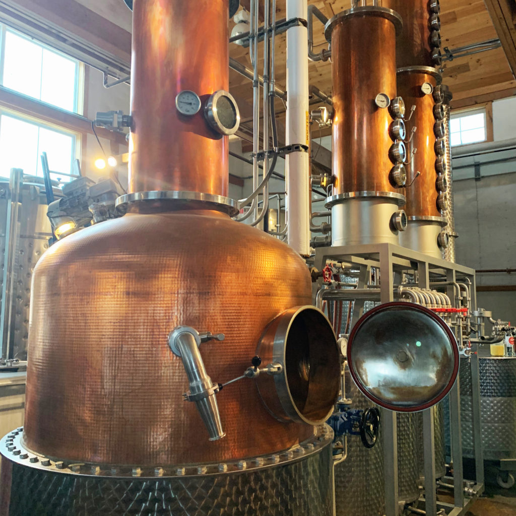 Distilling equipment at SILO Distillery