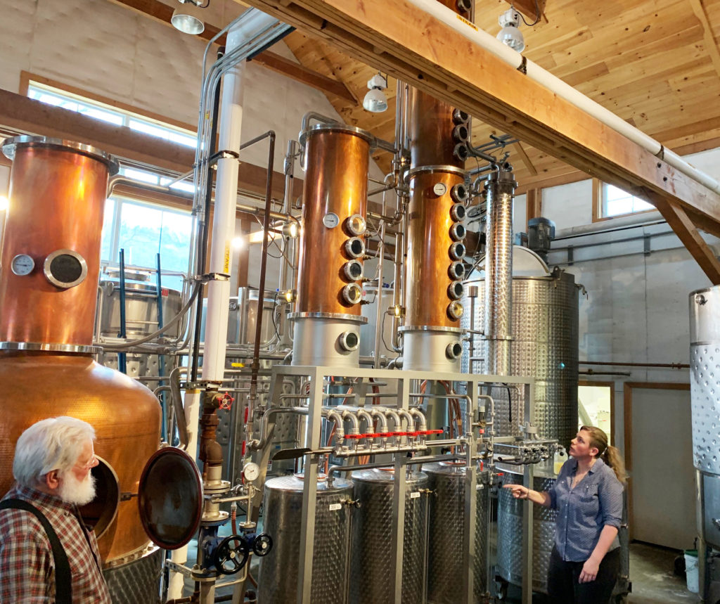 Distilling equipment at SILO Distillery