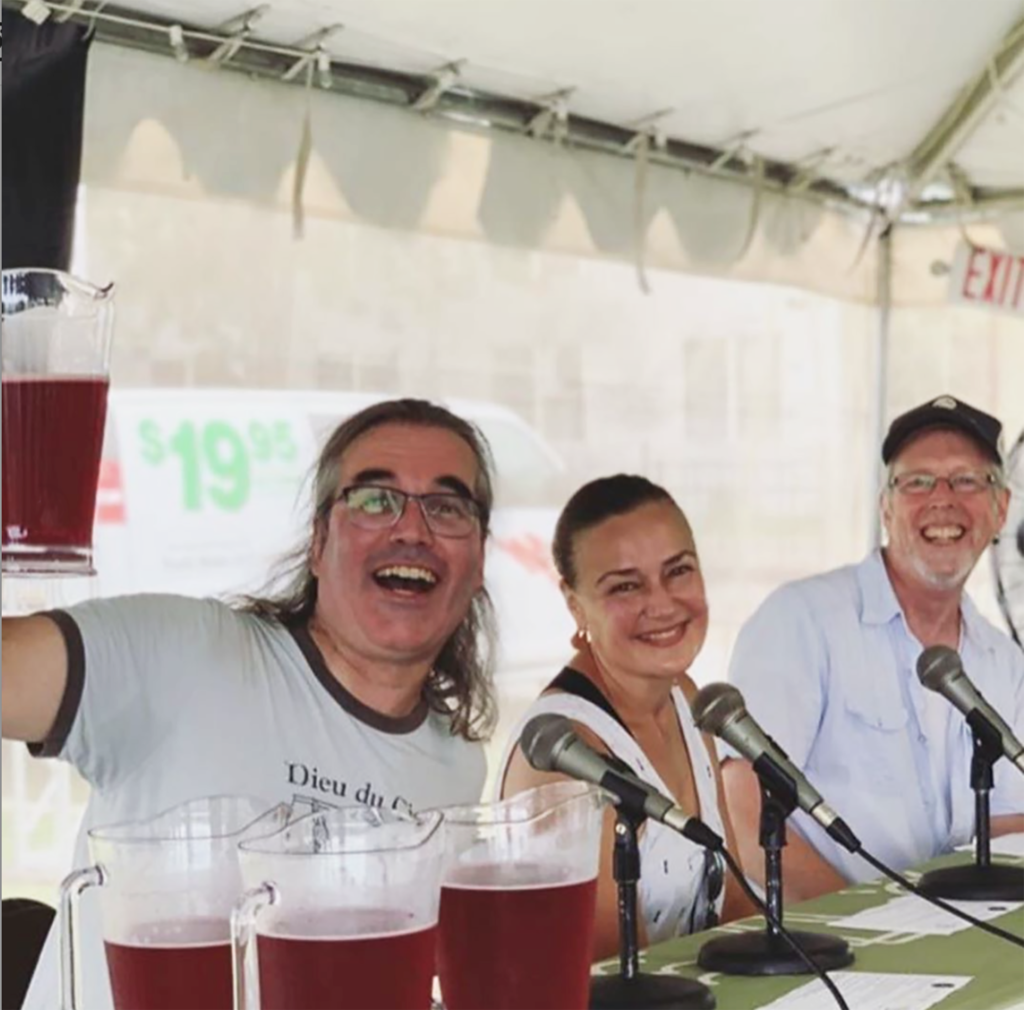 Jean Francois of Dieu du Ciel!, and Dar & John of Tavernier Chocolates at the Vermont Brewers Fest