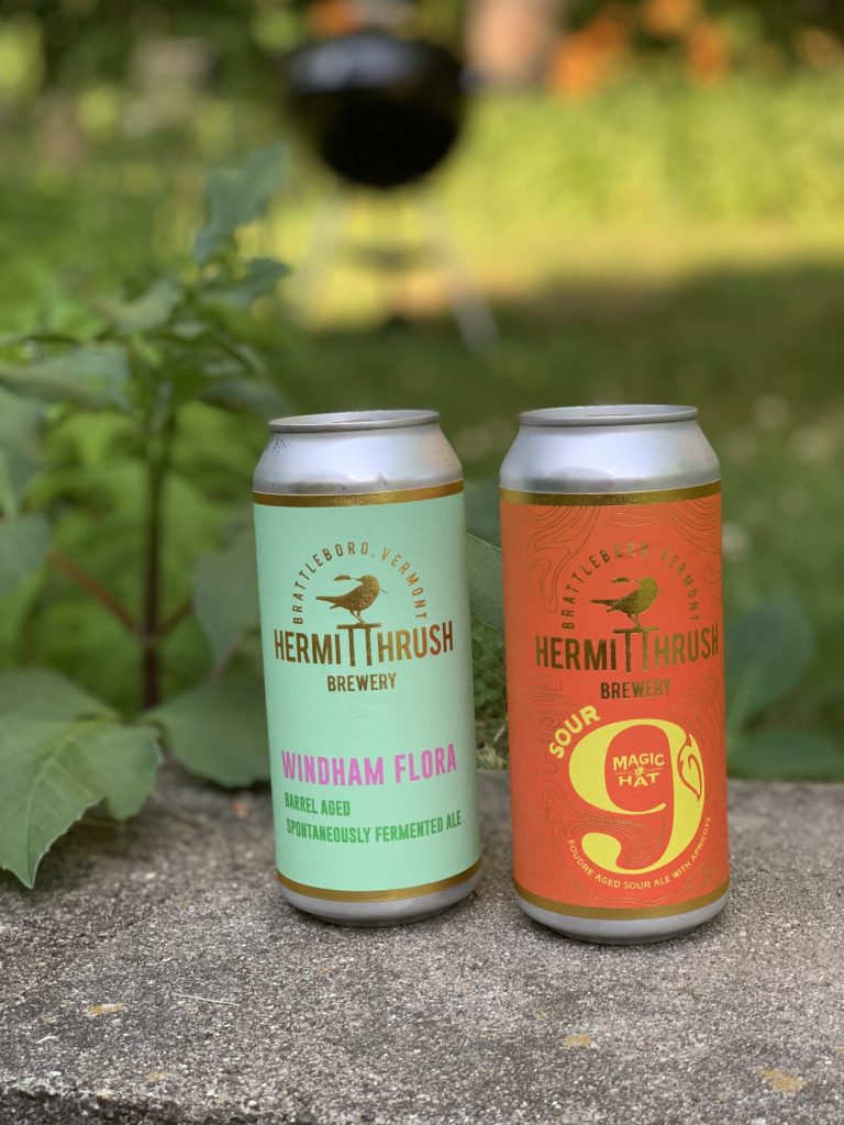 Two Hermit Thrush Beer Cans. Windham Flora and Magic Hat #9