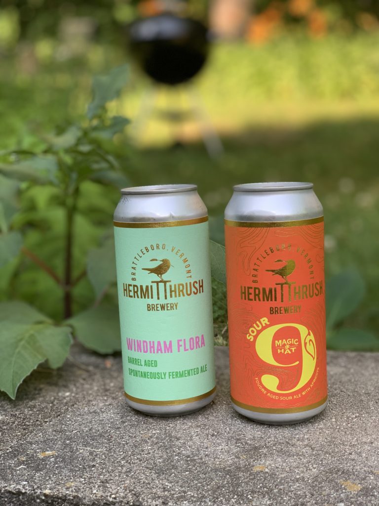 Two Hermit Thrush Beer Cans. Windham Flora and Magic Hat #9