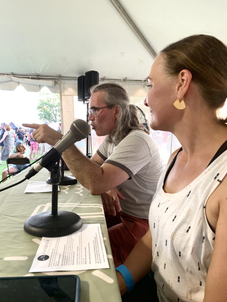 Dar & John of Tavernier Chocolates & Jean-Francois of Dieu du Ciel at the Vermont Brewers Festival