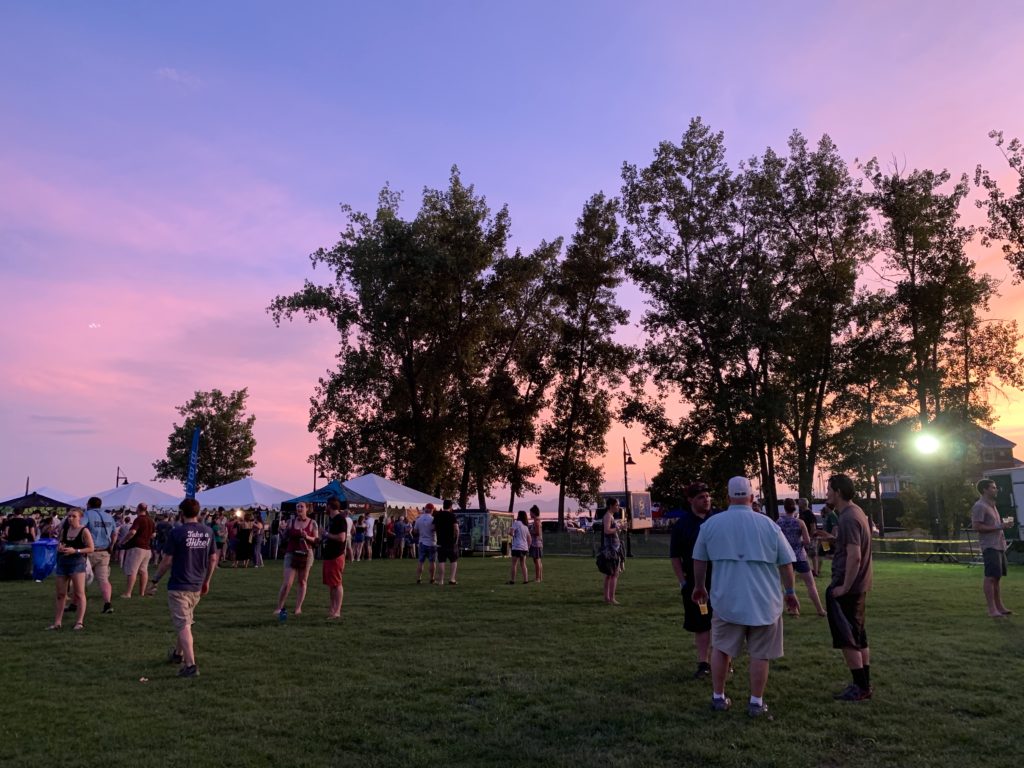Sunset at the Vermont Brewers Festival in Burlington