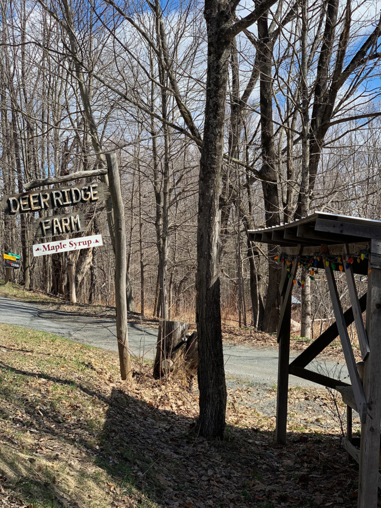 Deerridge Farm Maple Syrup Sign. Sign and the lettering is all wooden