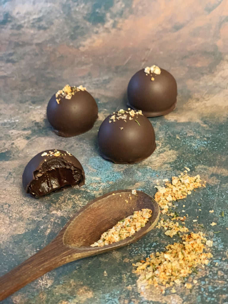 Burnt Caramel Dark Chocolate Truffles Tavernier Chocolates