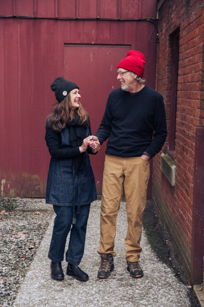 Dar Tavernier Singer and John Singer of Tavernier Chocolates laughing